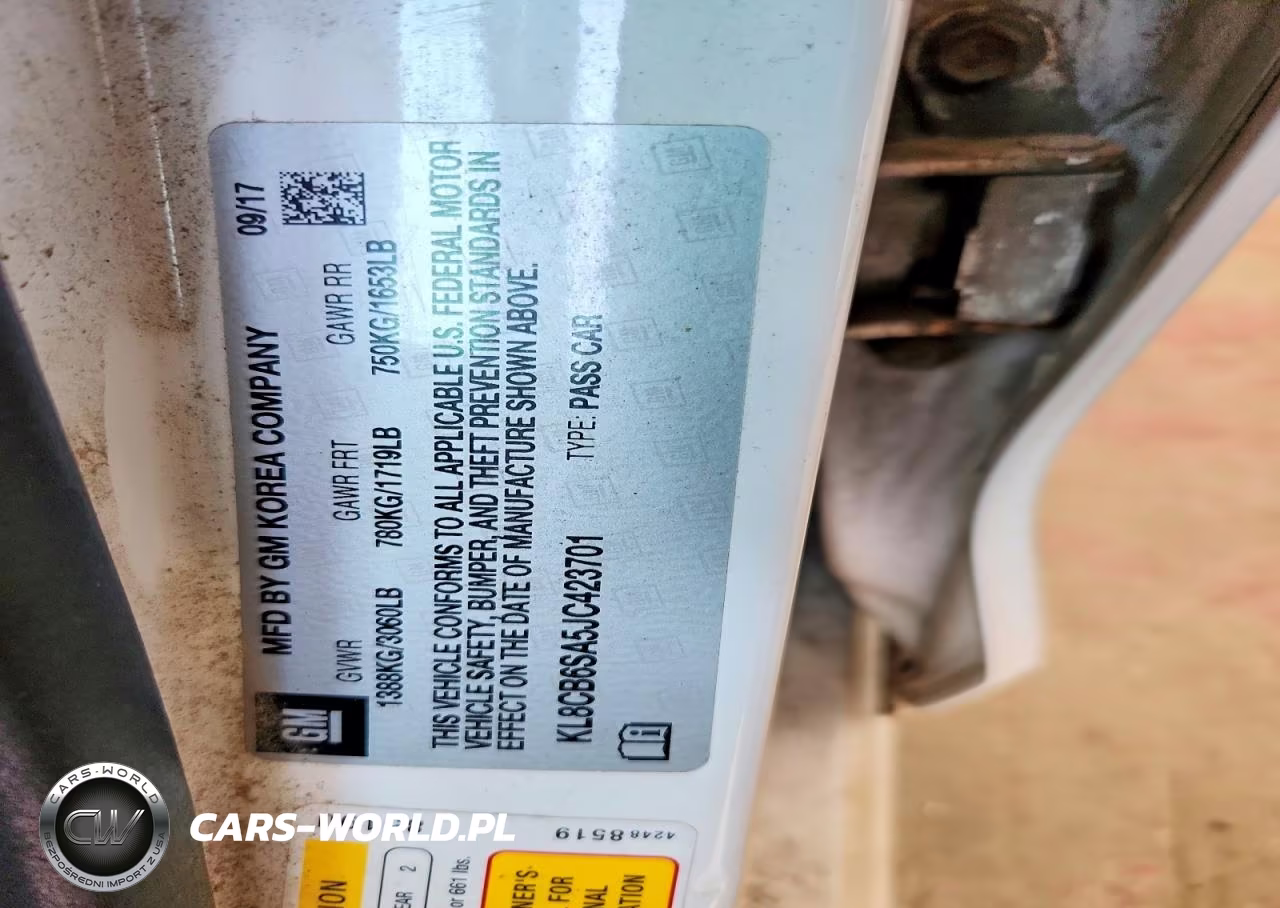 2018 Chevrolet Spark Ls VIN:KL8CB6SA5JC423701 - 12