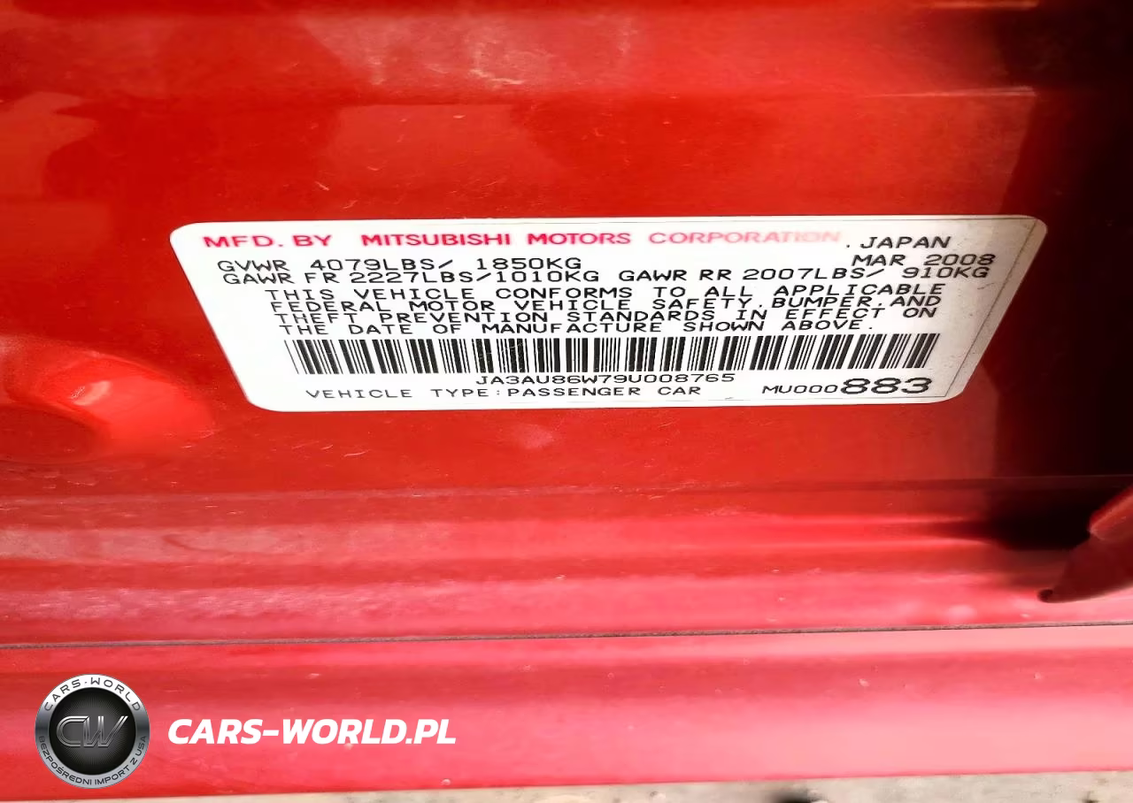 2009 Mitsubishi Lancer Gts VIN:JA3AU86W79U008765 - 13