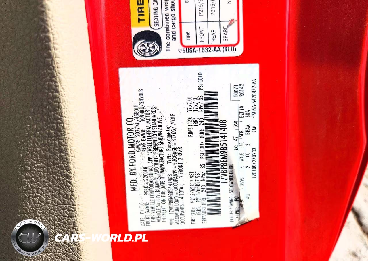 2011 Ford Mustang VIN:1ZVBP8EM9B5141408 - 12