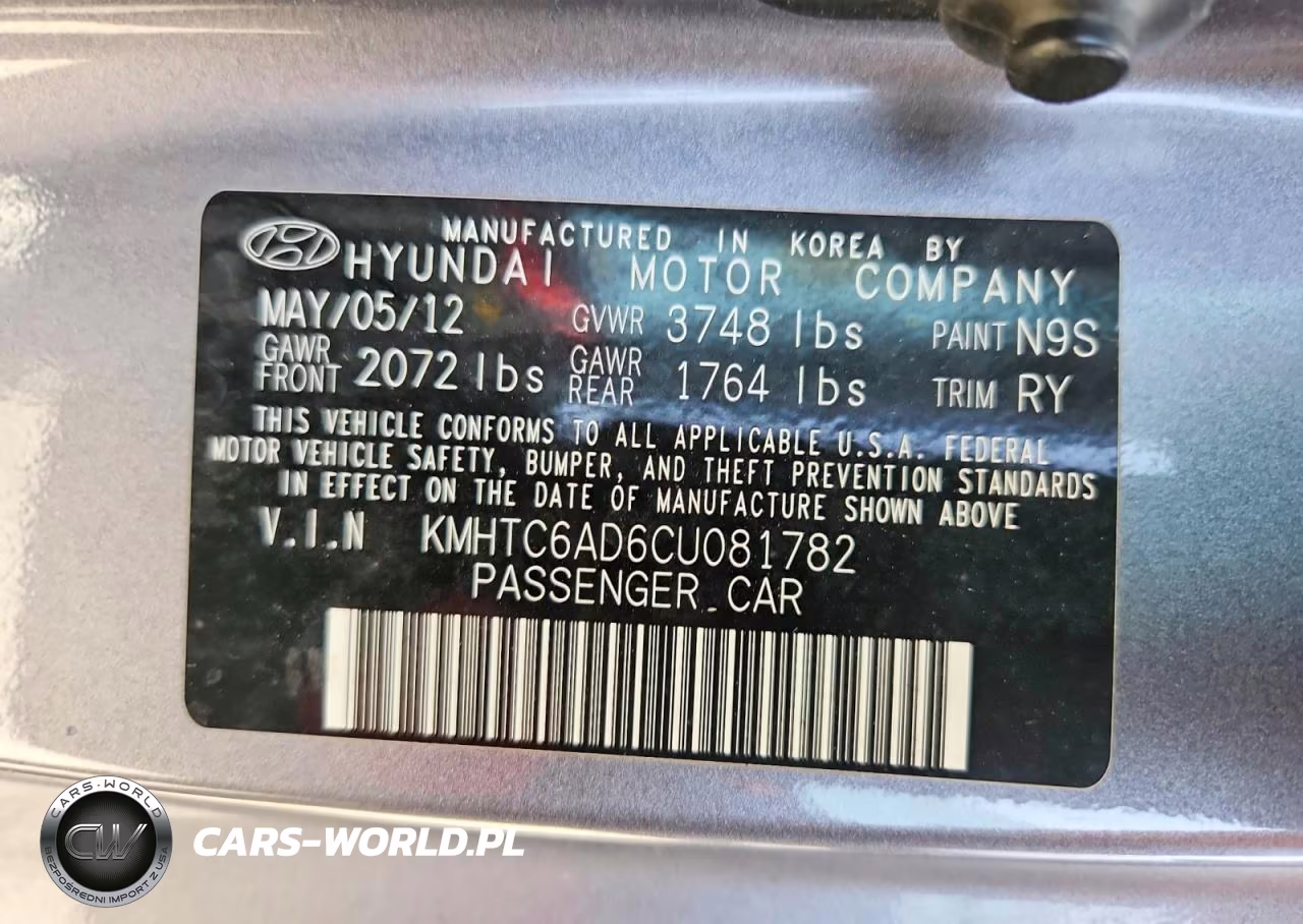 2012 Hyundai Veloster Base VIN:KMHTC6AD6CU081782 - 12