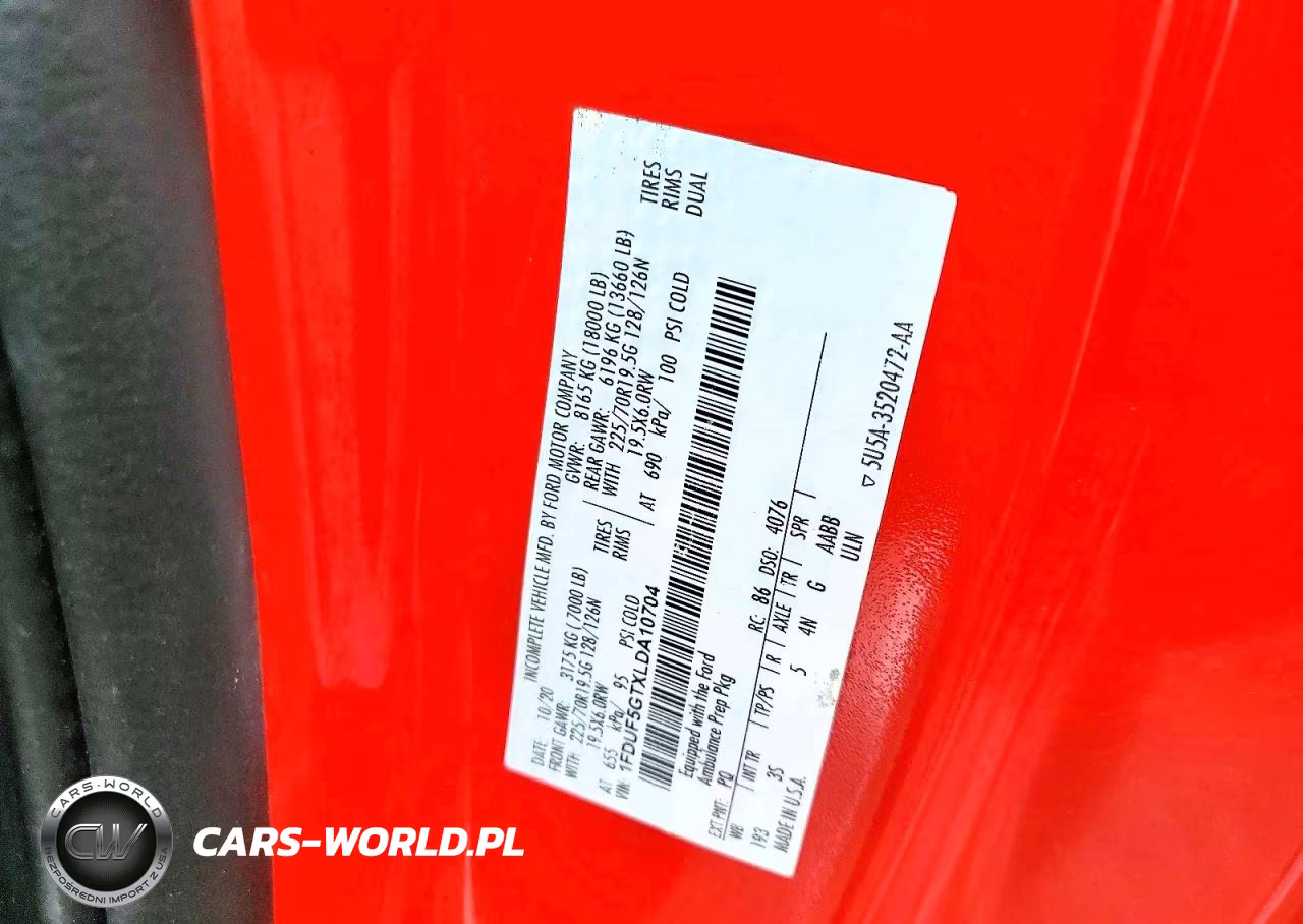 2020 Ford F550 Super Duty VIN:1FDUF5GTXLDA10704 - 13