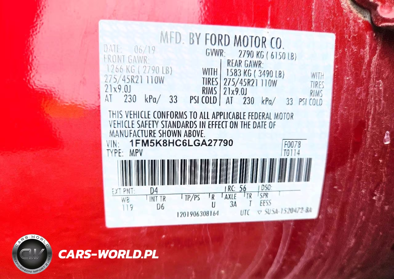 2020 Ford Explorer Platinum VIN:1FM5K8HC6LGA27790 - 14