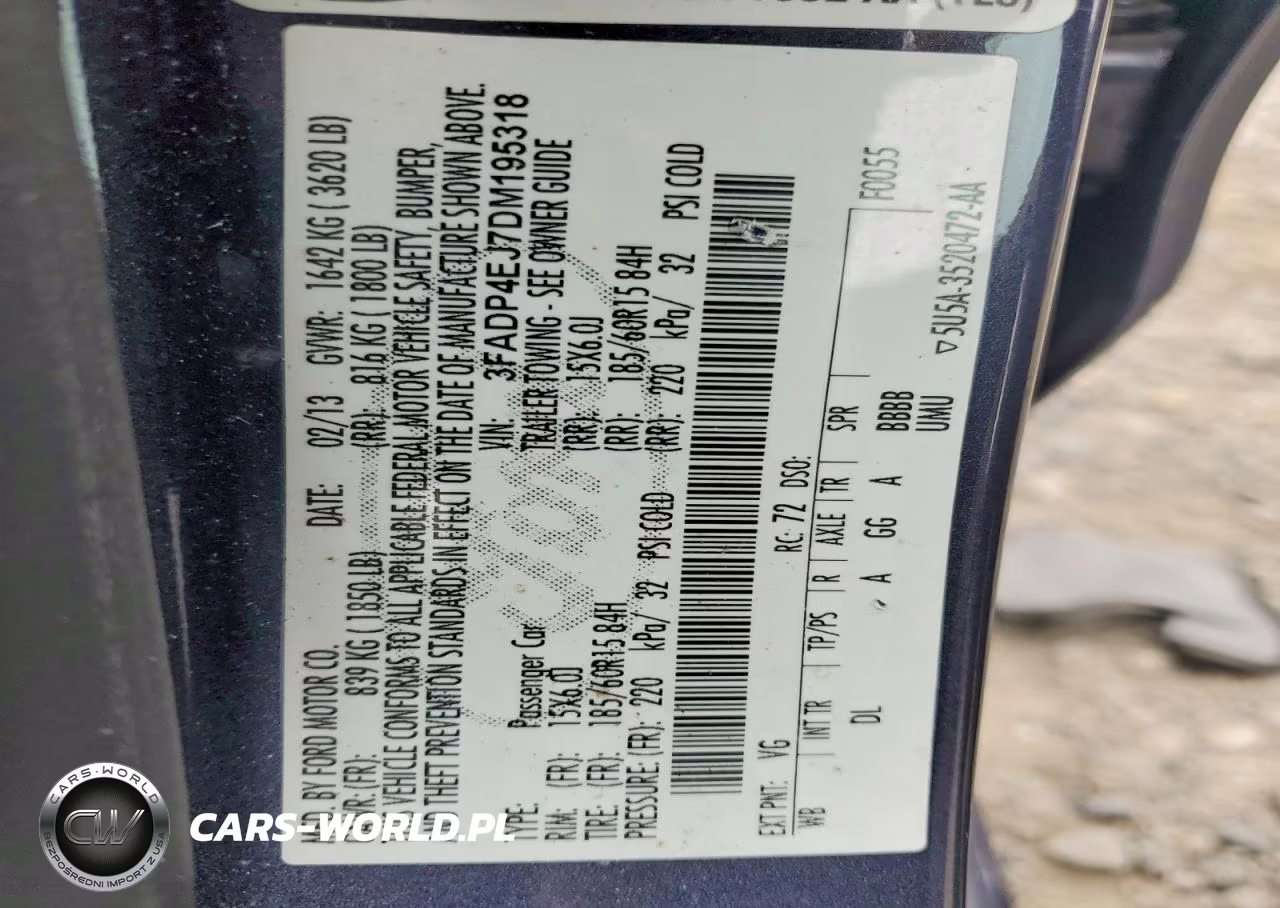 2013 Ford Fiesta Se VIN:3FADP4EJ7DM195318 - 12