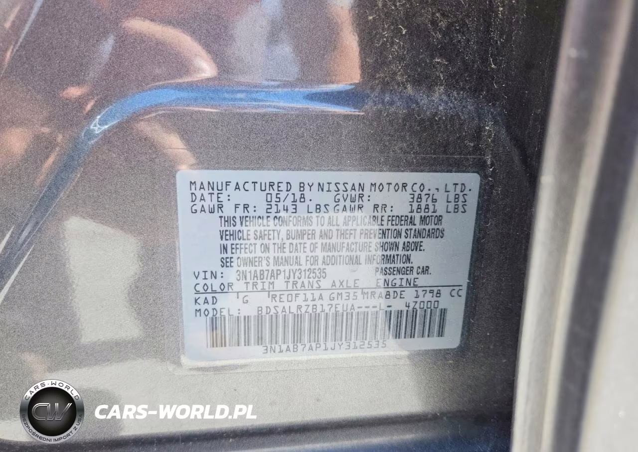 2018 Nissan Sentra Sr VIN:3N1AB7AP1JY312535 - 13