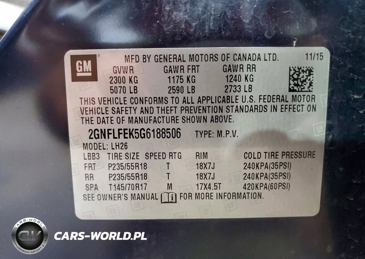 2016 Chevrolet Equinox Lt VIN:2GNFLFEK5G6188506 - 13
