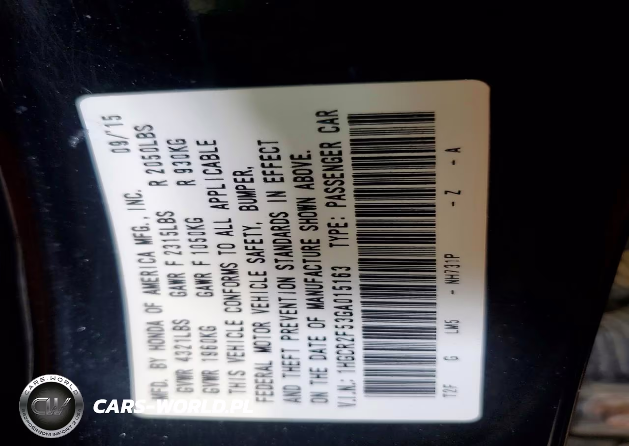 2016 Honda Accord Sport VIN:1HGCR2F53GA015163 - 13