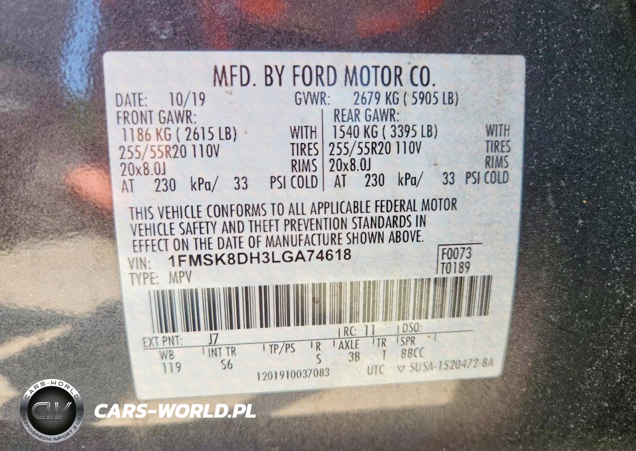 2020 Ford Explorer Xlt VIN:1FMSK8DH3LGA74618 - 13