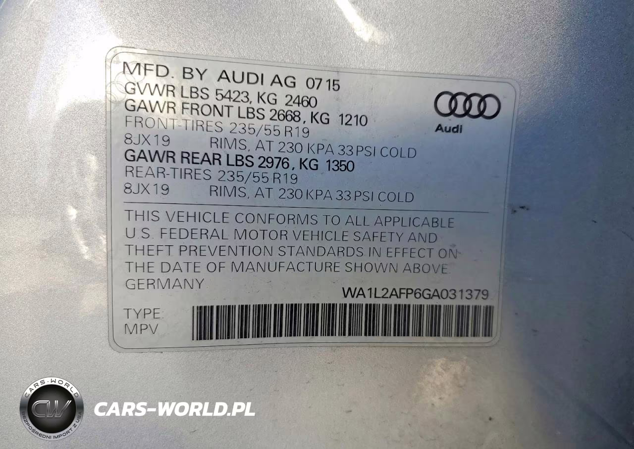 2016 Audi Q5 Premium Plus VIN:WA1L2AFP6GA031379 - 12