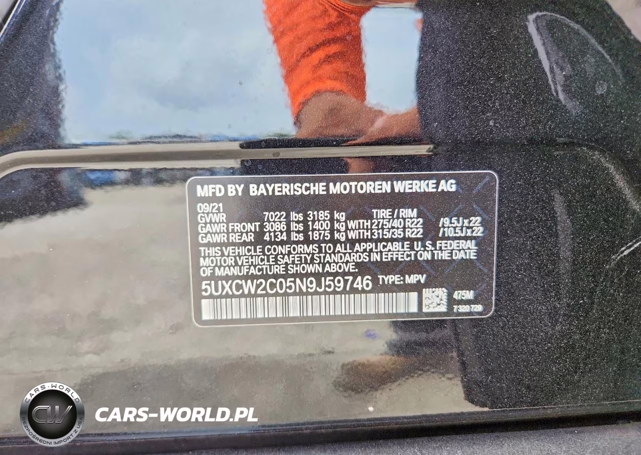 2022 BMW X7 xDrive40I VIN:5UXCW2C05N9J59746 - 13