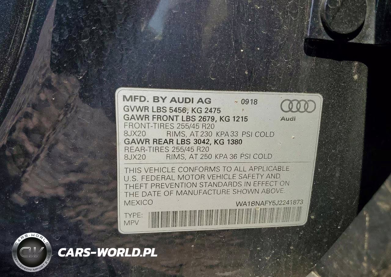 2018 Audi Q5 Premium Plus VIN:WA1BNAFY5J2241873 - 13