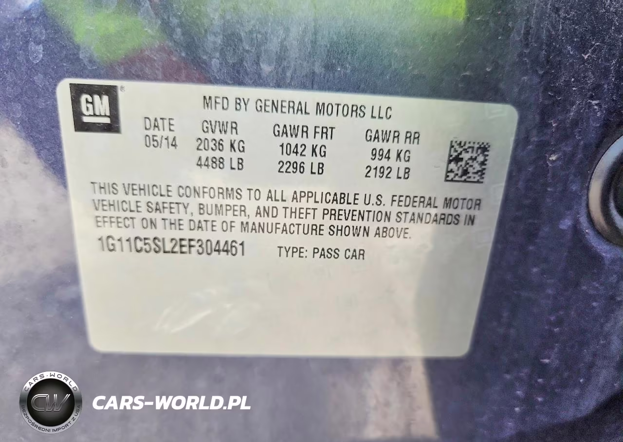 2014 Chevrolet Malibu 1Lt VIN:1G11C5SL2EF304461 - 12