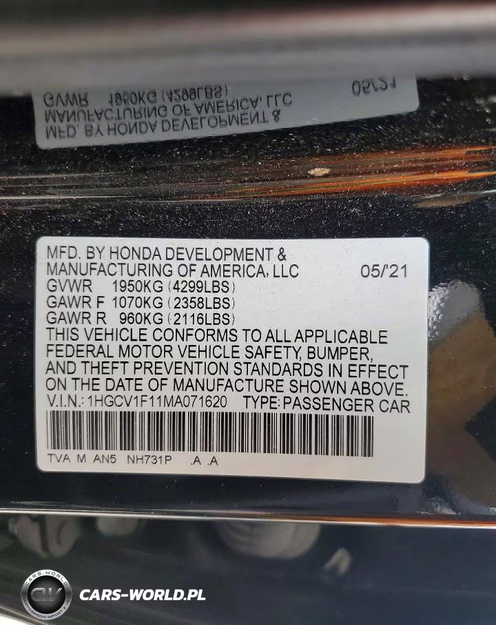 2021 Honda Accord Lx VIN:1HGCV1F11MA071620 - 13
