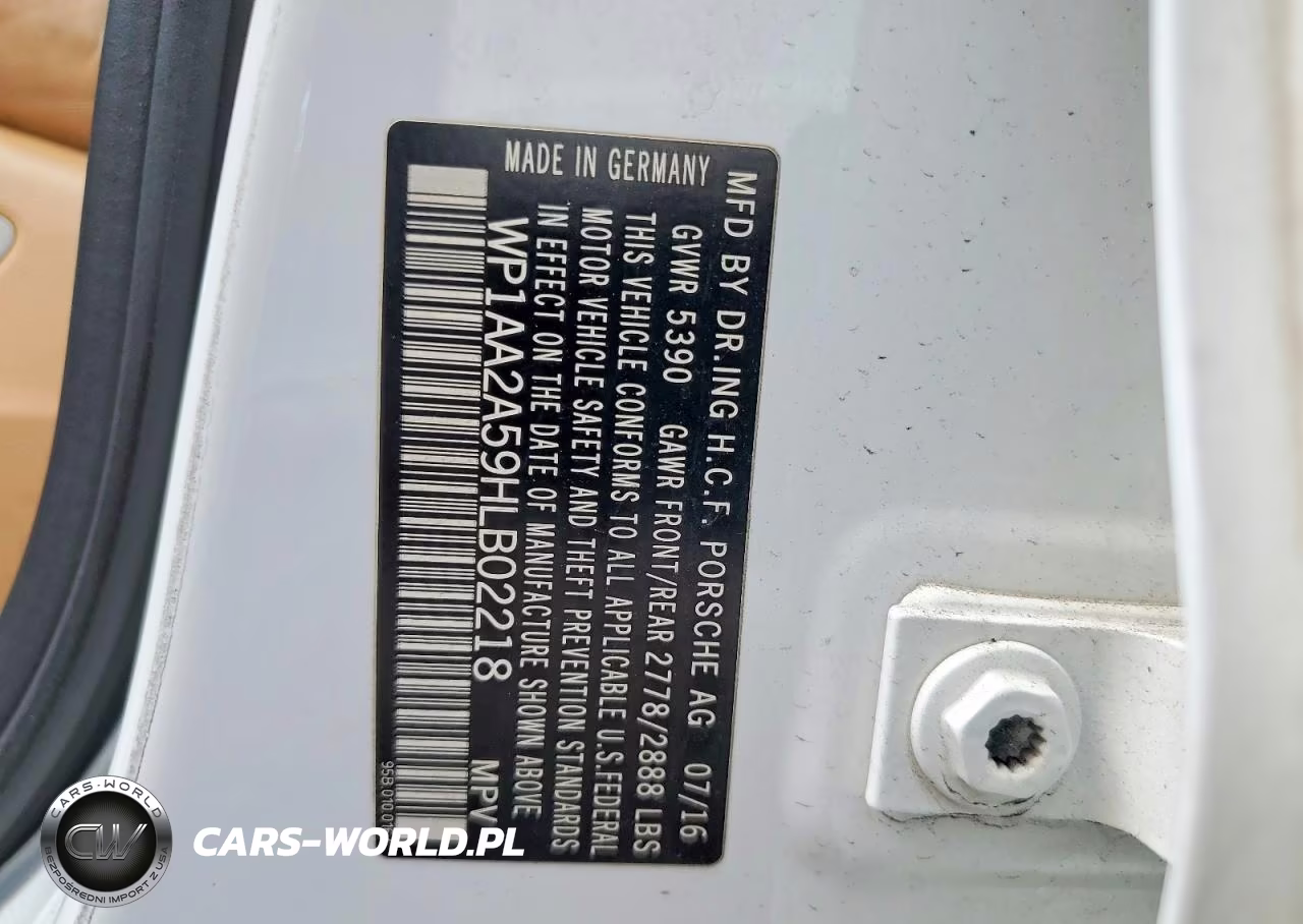 2017 Pors Macan VIN:WP1AA2A59HLB02218 - 13