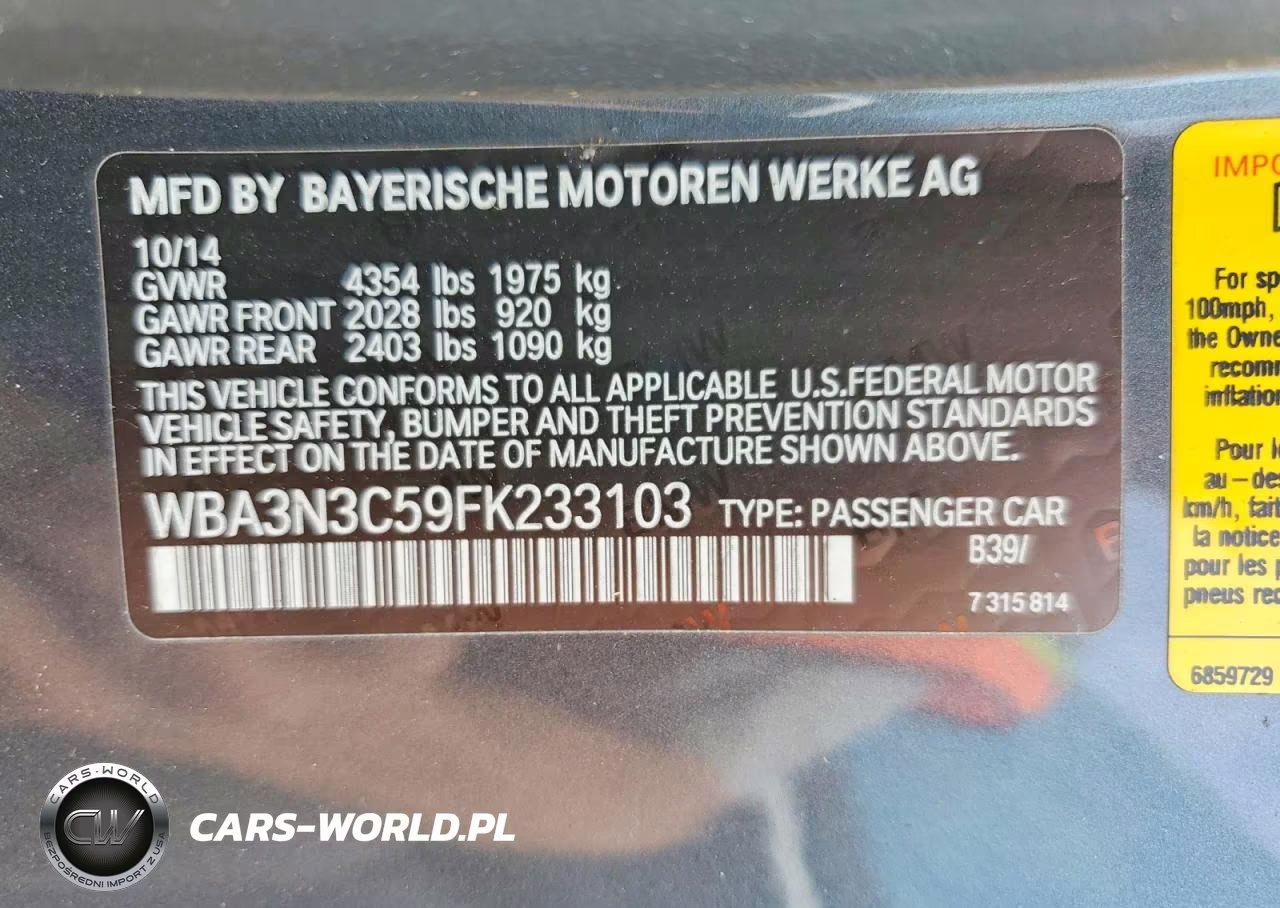 2015 BMW 4 Series VIN:WBA3N3C59FK233103 - 12