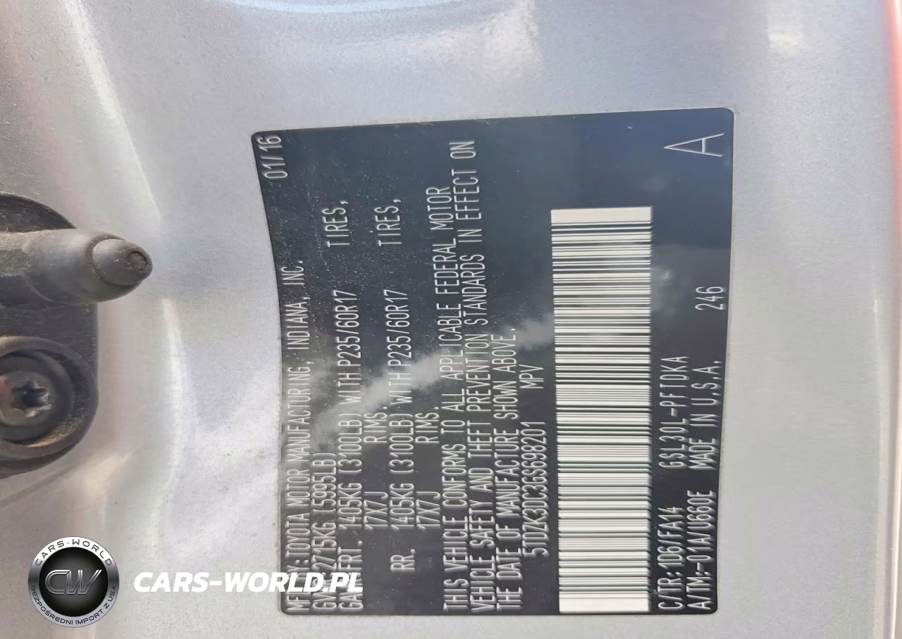 2016 Toyota Sienna L 7-Passenger VIN:5TDZK3DC3GS698201 - 13
