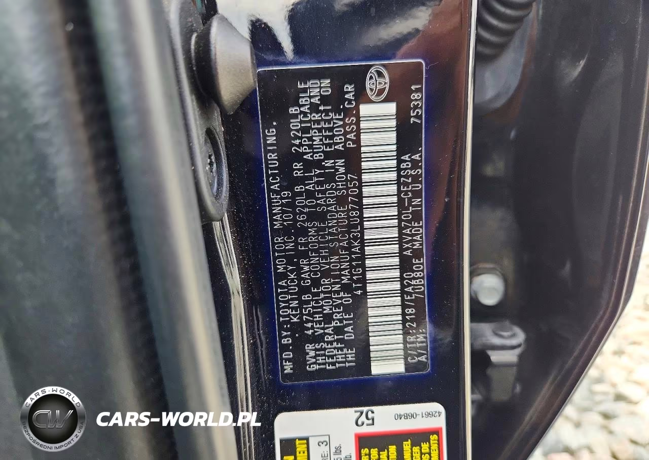 2020 Toyota Camry Se VIN:4T1G11AK3LU877057 - 12