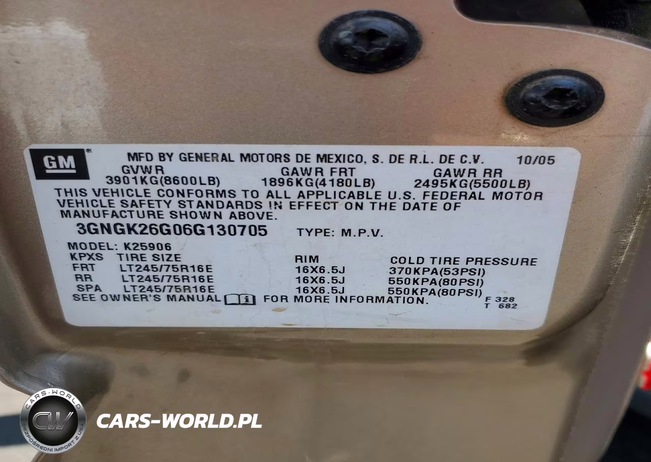 2006 Chevrolet Suburban K2500 VIN:3GNGK26G06G130705 - 13