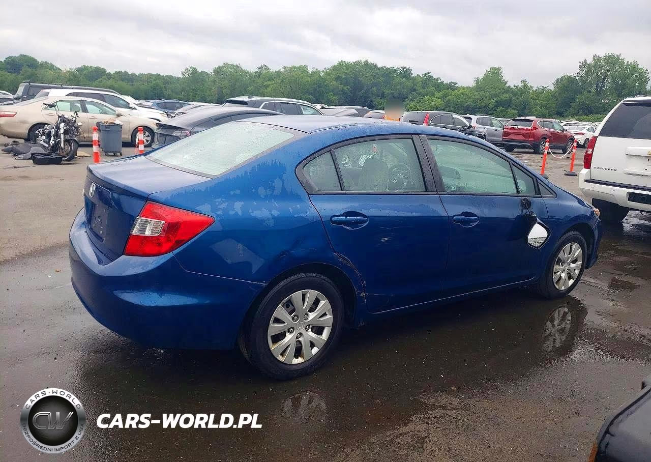 2012 Honda Civic Lx VIN:19XFB2F55CE341361 - 3