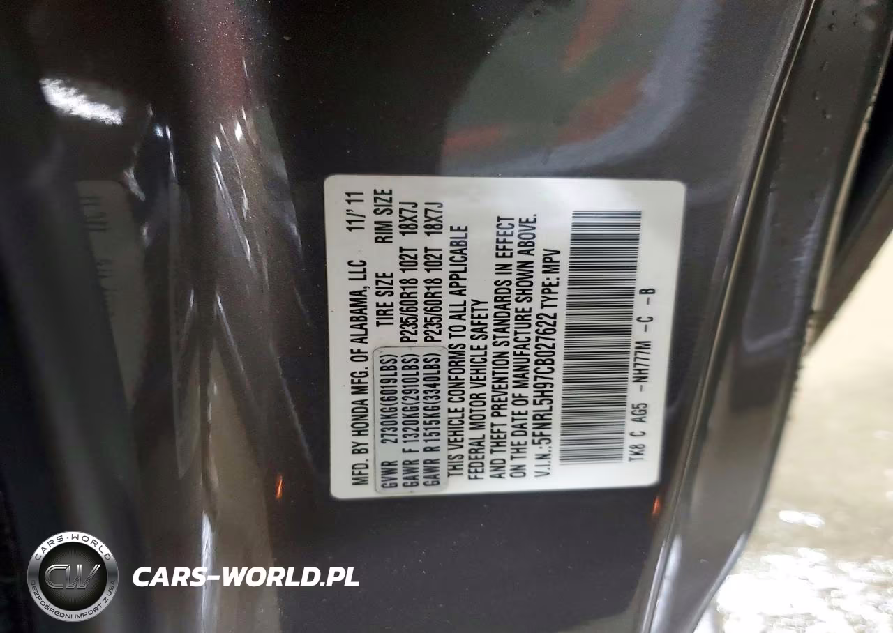 2012 Honda Odyssey Touring VIN:5FNRL5H97CB027622 - 13