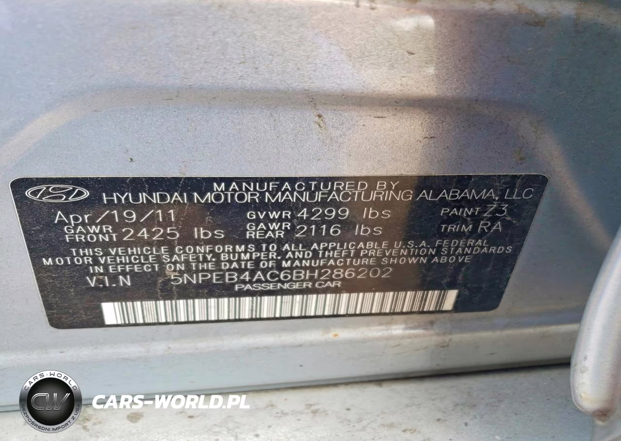 2011 Hyundai Sonata Gls VIN:5NPEB4AC6BH286202 - 12