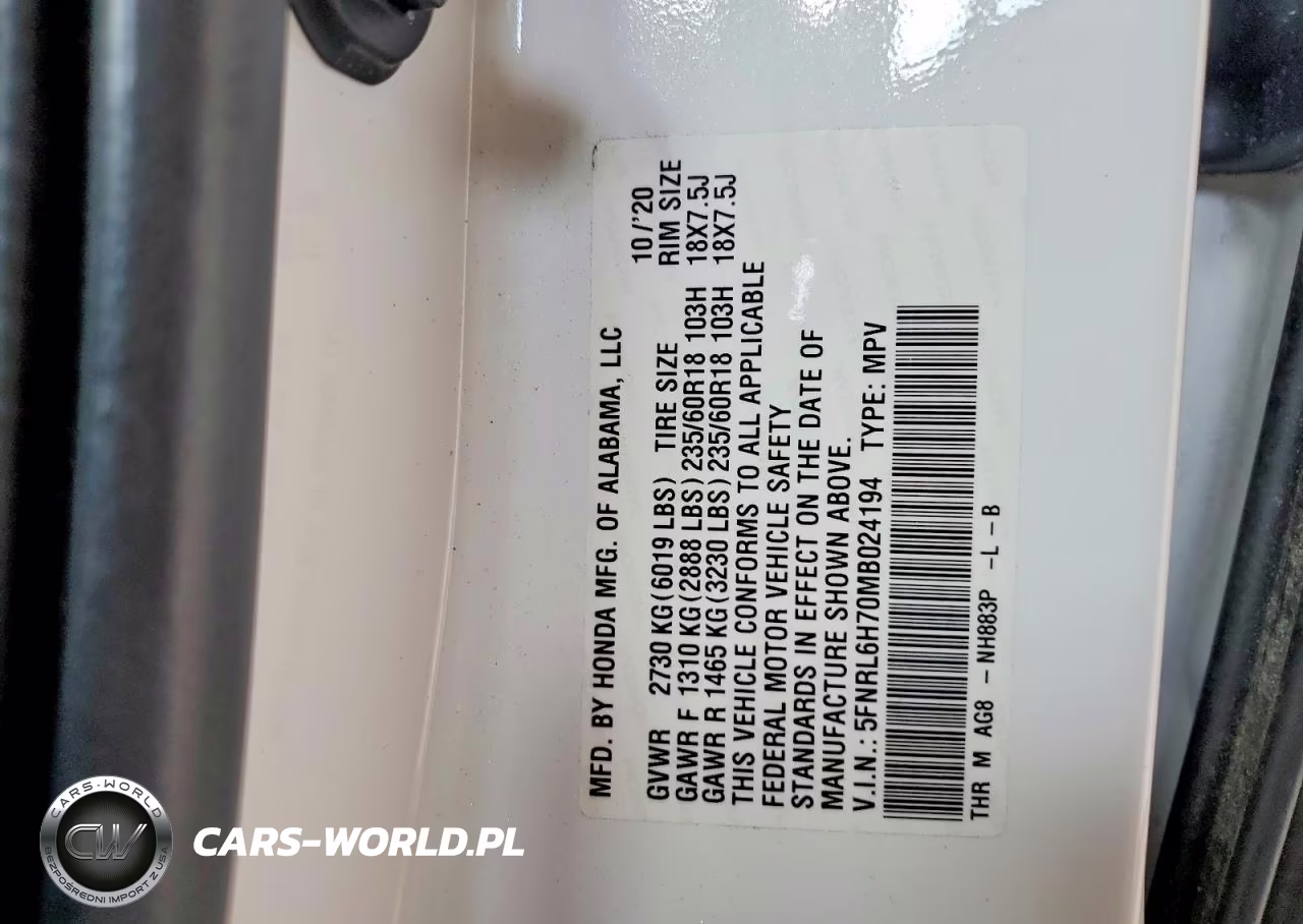 2021 Honda Odyssey Exl VIN:5FNRL6H70MB024194 - 13