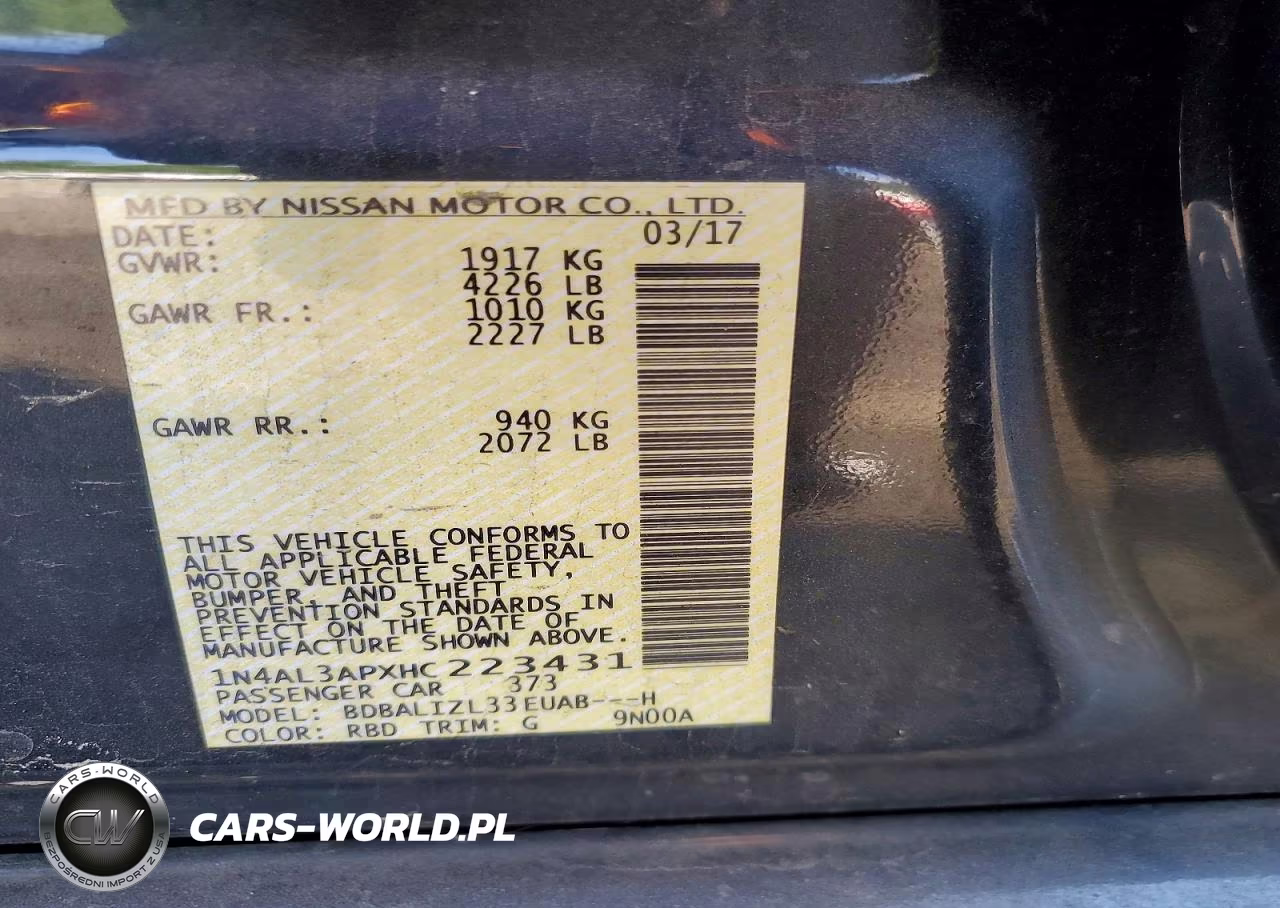 2017 Nissan Altima 2.5 Sv VIN:1N4AL3APXHC223431 - 12