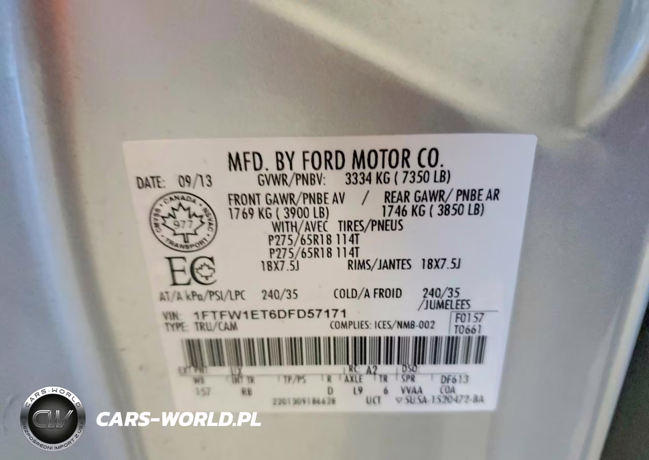 2013 Ford F150 Supercrew VIN:1FTFW1ET6DFD57171 - 12