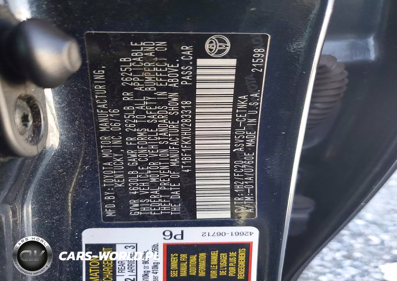 2017 Toyota Camry Le Automatic VIN:4T1BF1FKXHU283318 - 12
