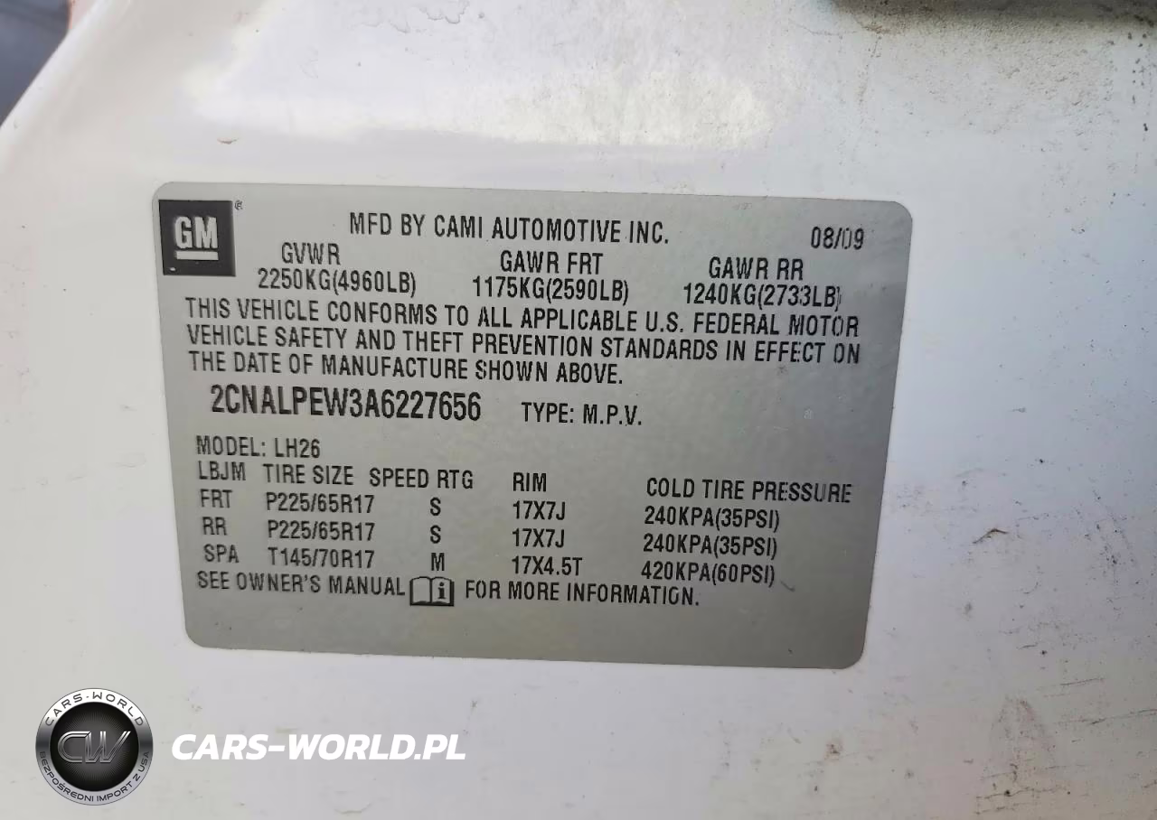 2010 Chevrolet Equinox Lt VIN:2CNALPEW3A6227656 - 12