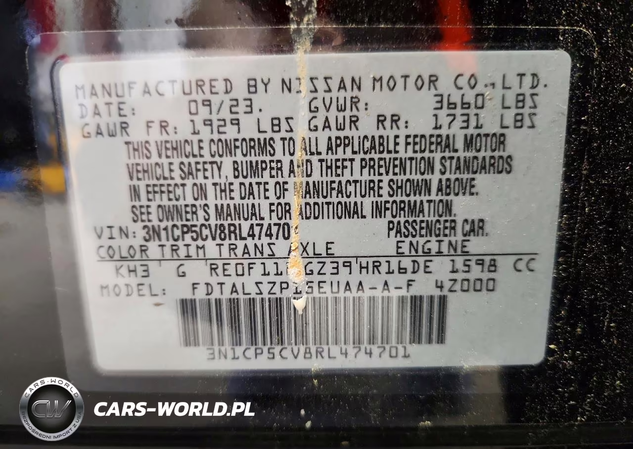 2024 Nissan Kicks Sv VIN:3N1CP5CV8RL474701 - 13