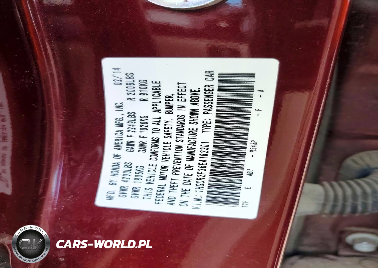 2014 Honda Accord Lx VIN:1HGCR2F36EA162301 - 12