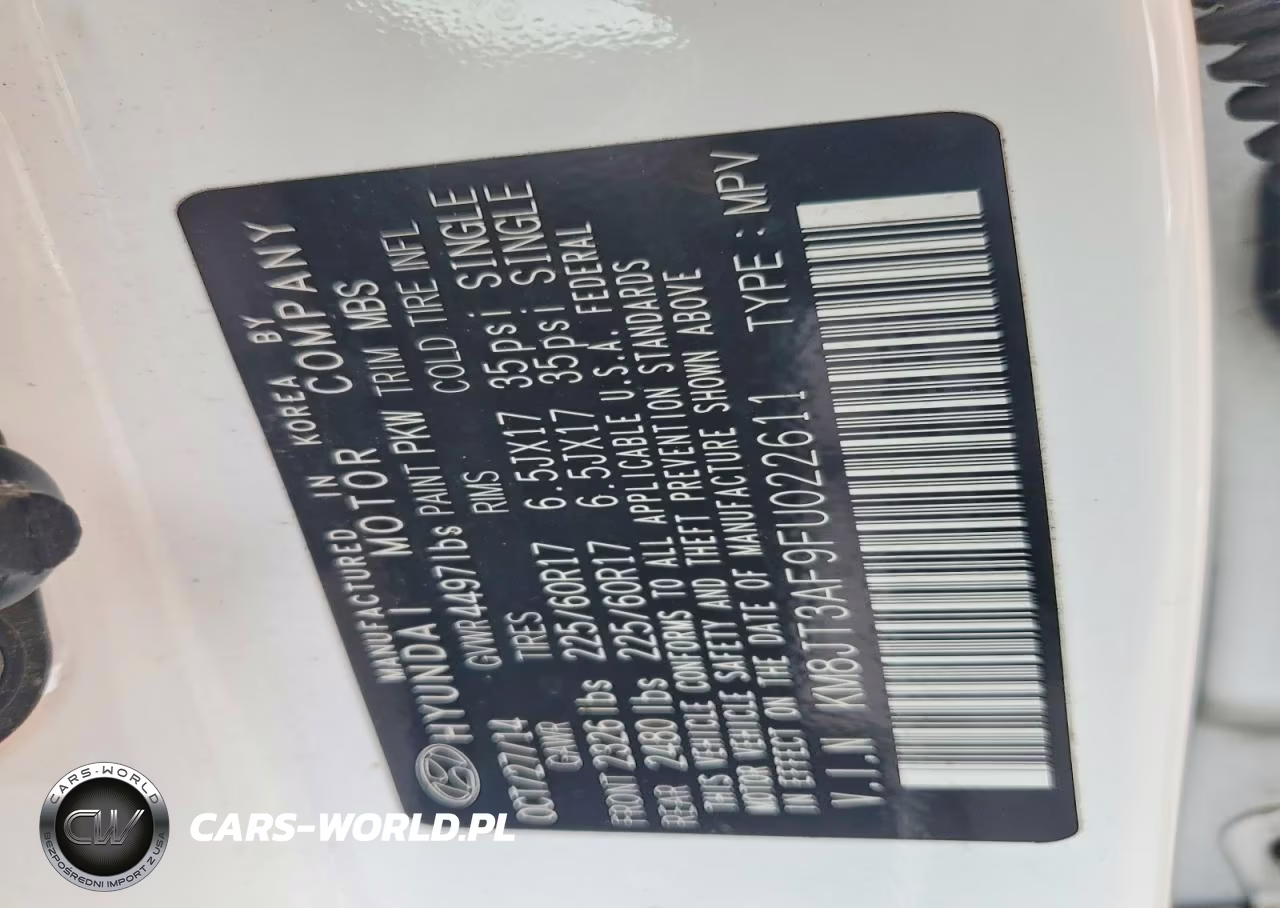 2015 Hyundai Tucson Gls VIN:KM8JT3AF9FU022611 - 12