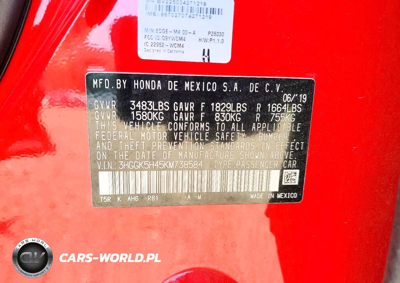2019 Honda Fit Lx VIN:3HGGK5H45KM738584 - 12