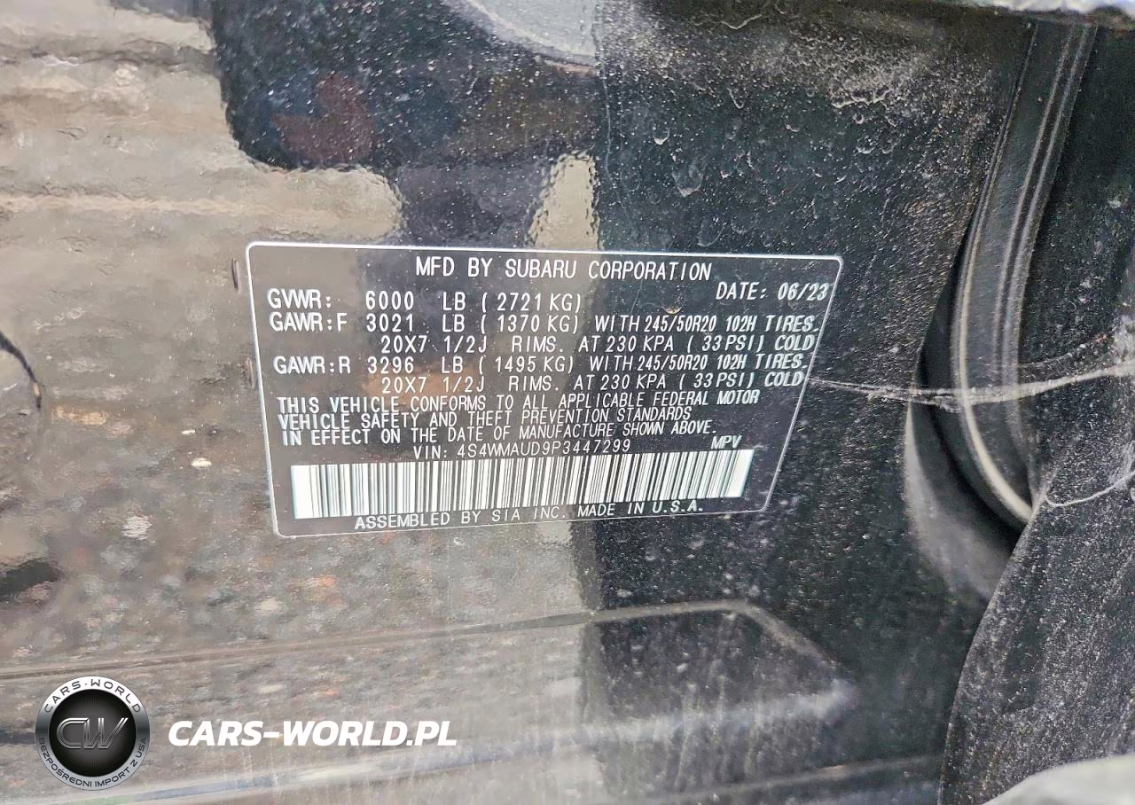 2023 Subaru Ascent Limited VIN:4S4WMAUD9P3447299 - 13