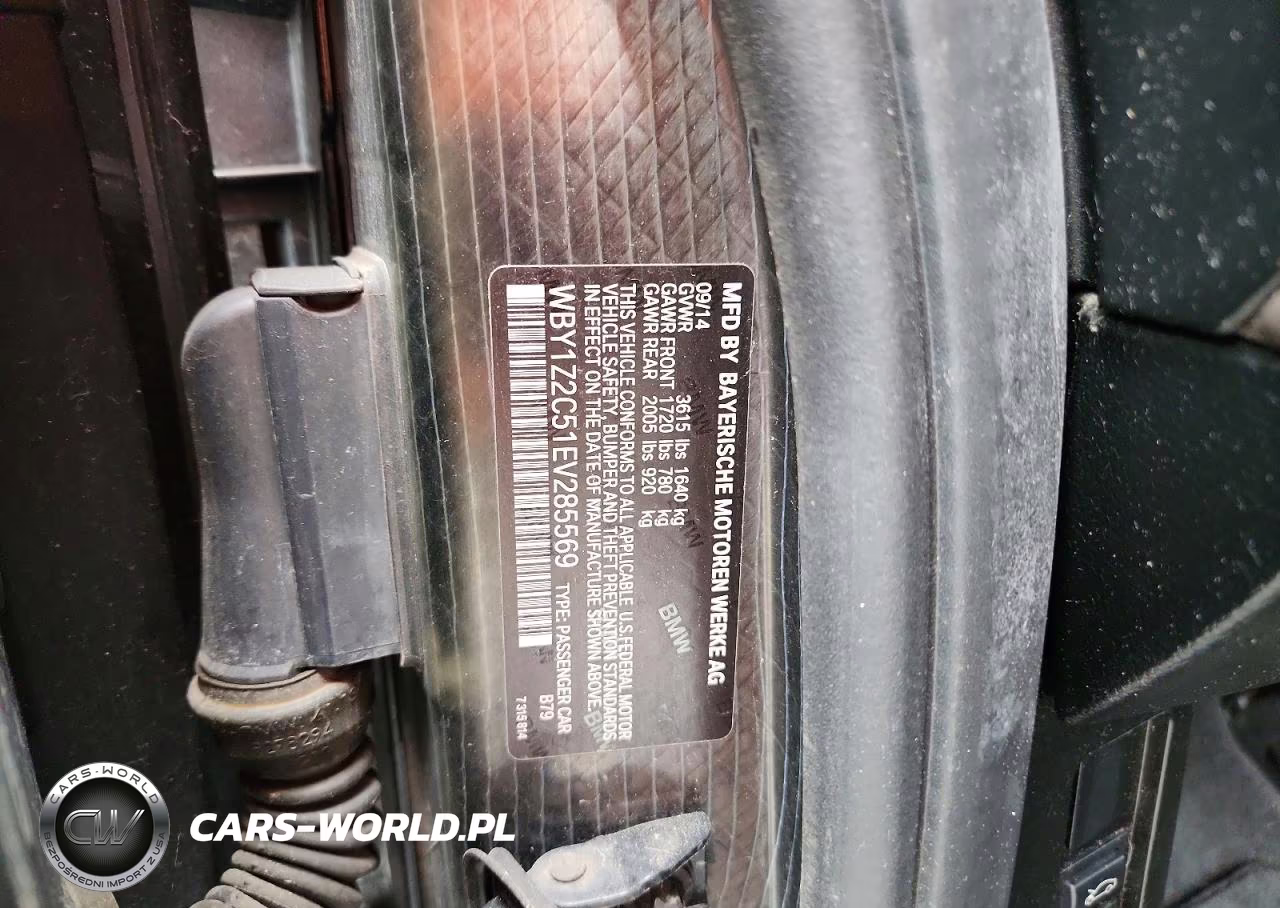 2014 BMW I3 Bev VIN:WBY1Z2C51EV285569 - 12