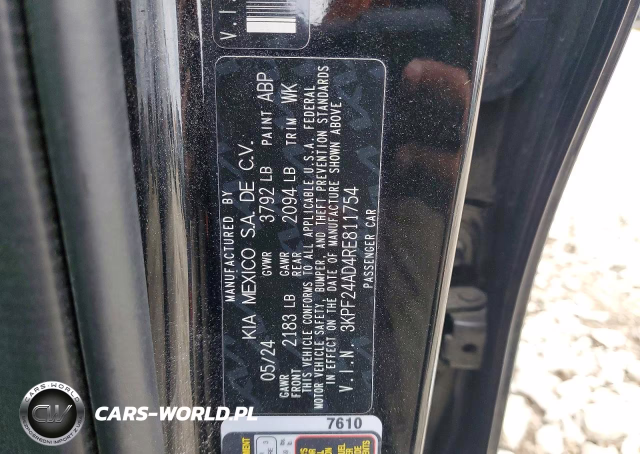 2024 Kia Forte Lxs VIN:3KPF24AD4RE811754 - 12