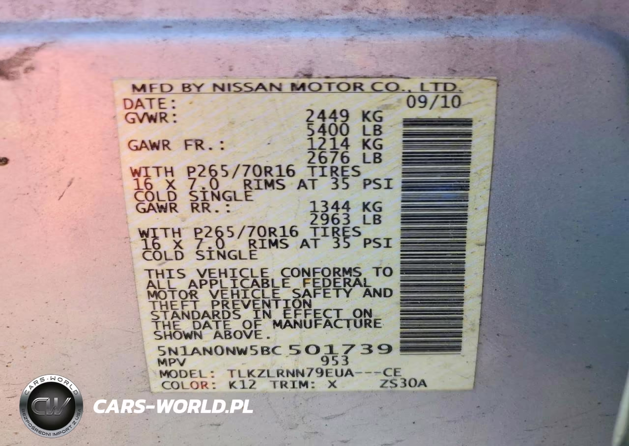 2011 Nissan Xterra X VIN:5N1AN0NW5BC501739 - 13