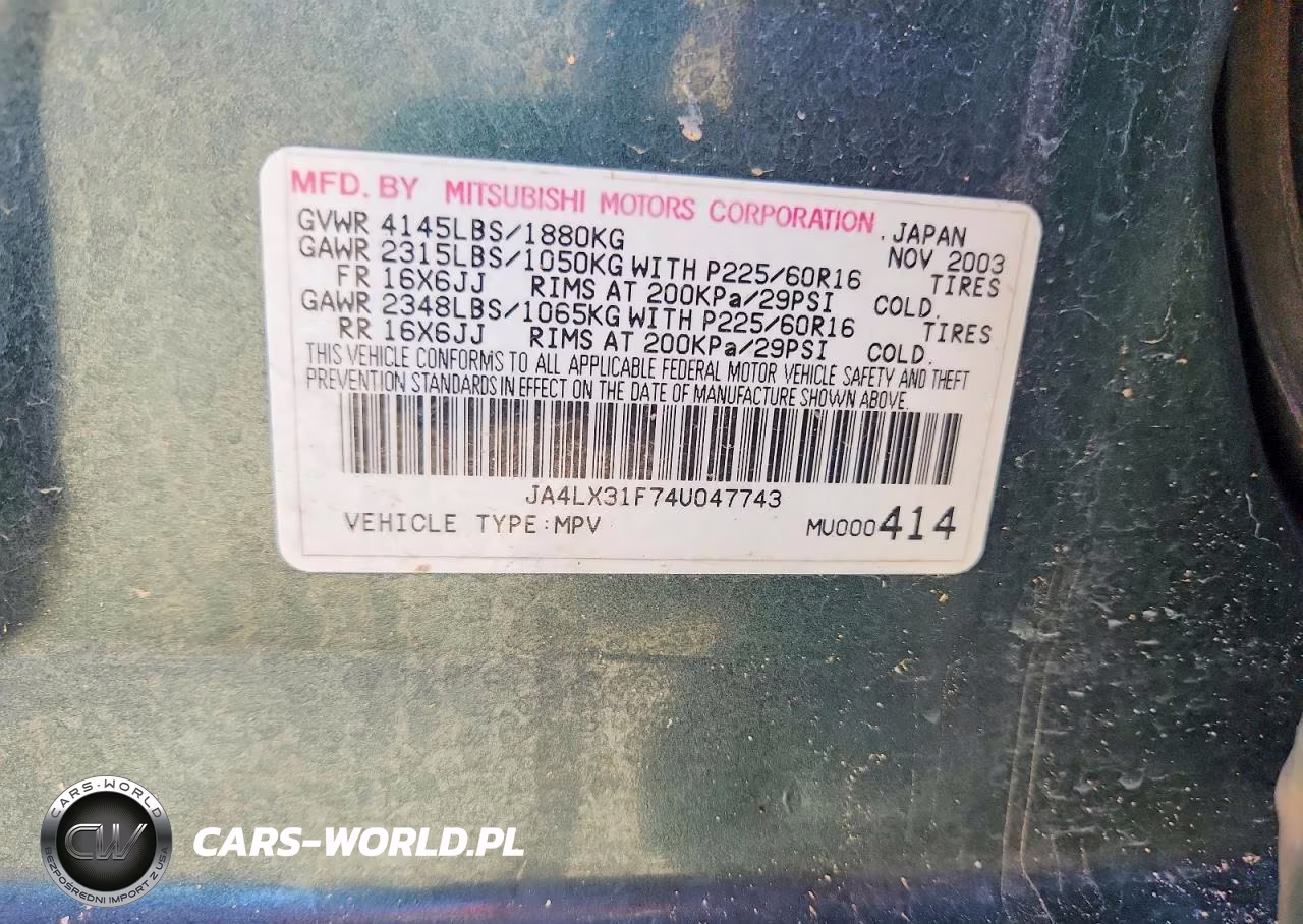 2004 Mitsubishi Outlander Ls VIN:JA4LX31F74U047743 - 12