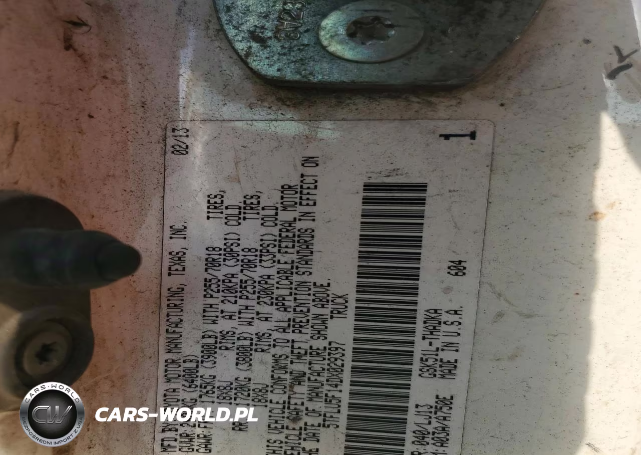 2013 Toyota Tundra Grade VIN:5TFLU5F14DX029397 - 12
