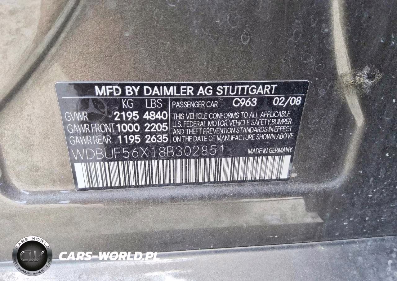 2008 Mercedes-Benz E 350 VIN:WDBUF56X18B302851 - 12