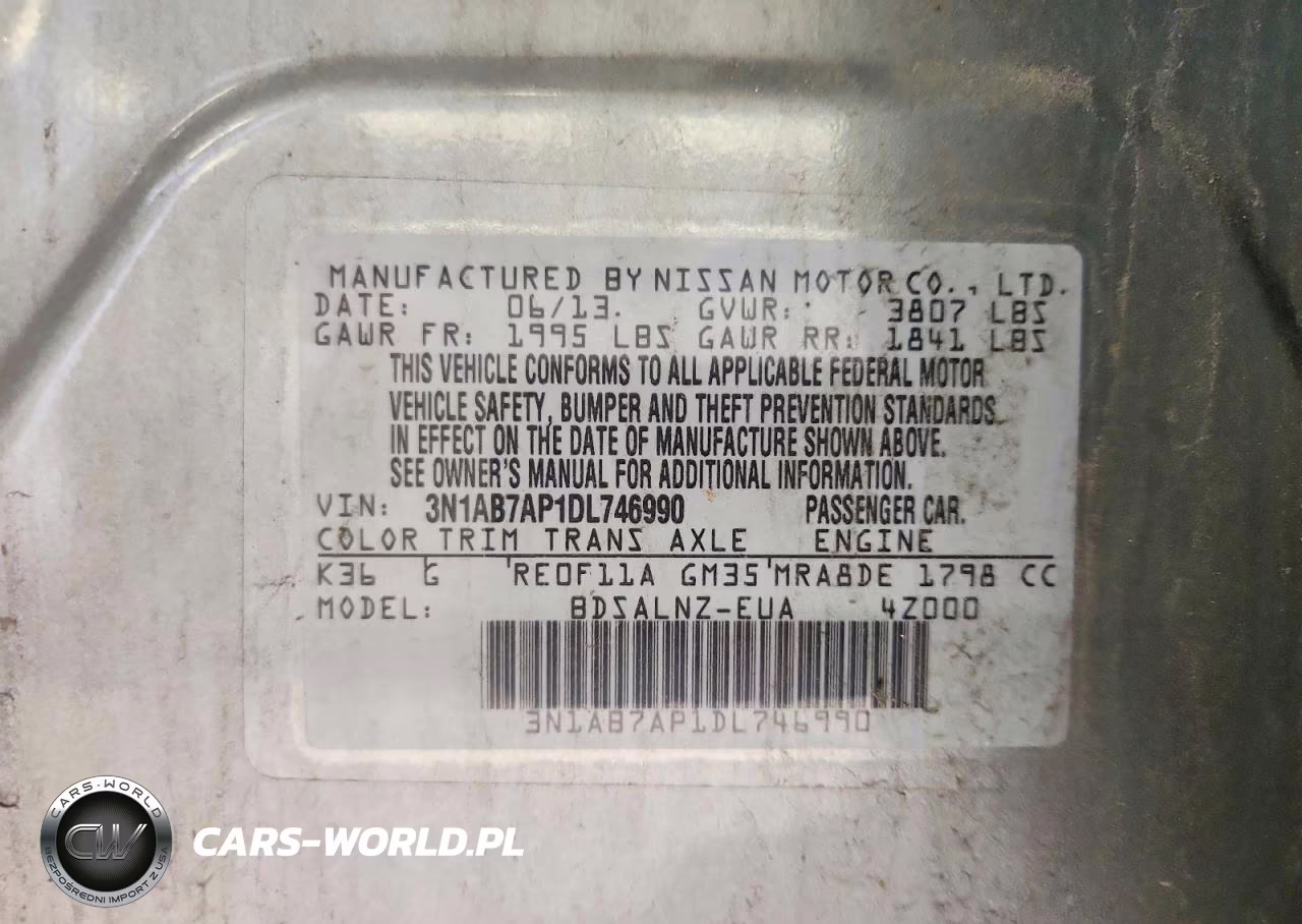 2013 Nissan Sentra S VIN:3N1AB7AP1DL746990 - 12