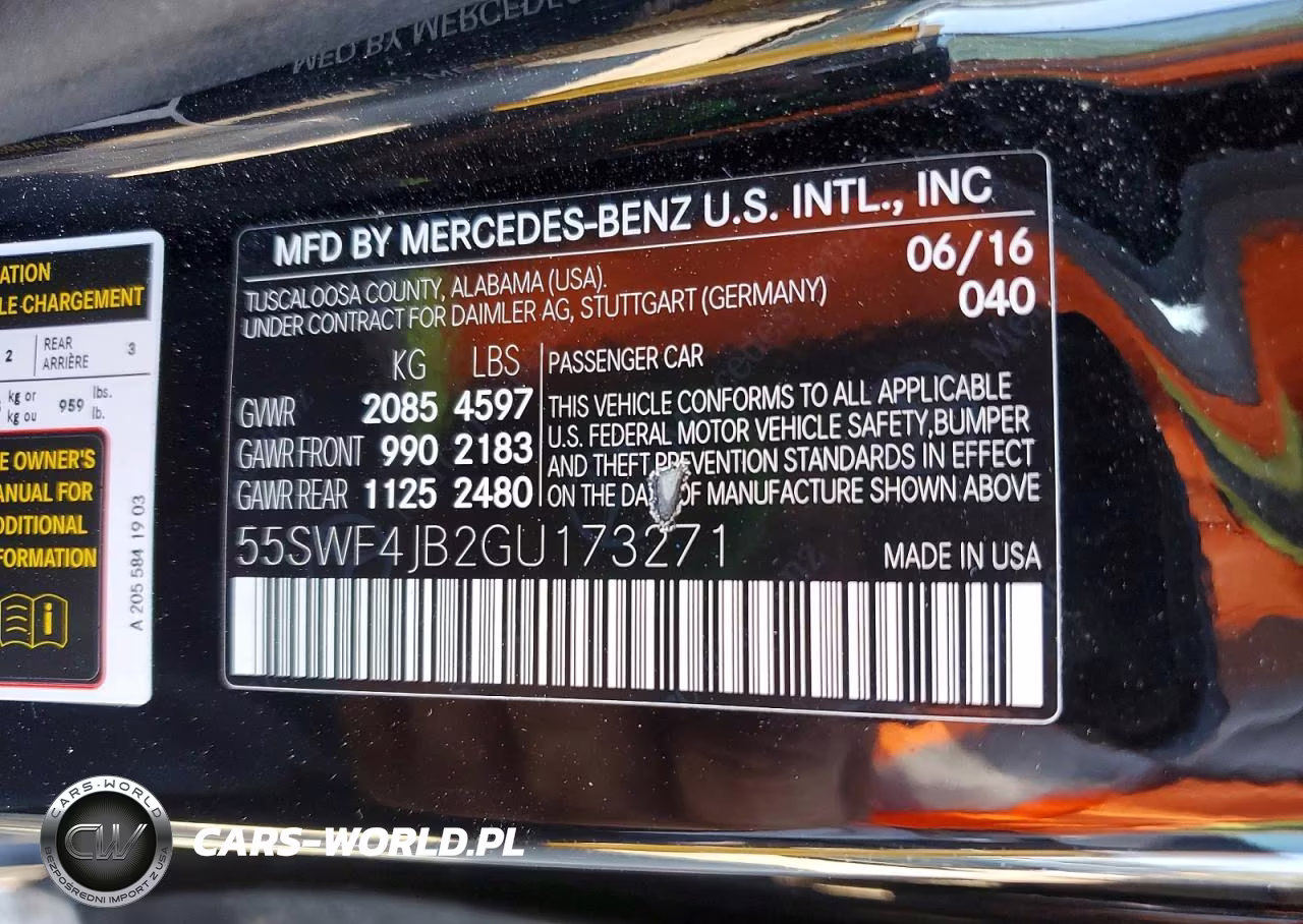 2016 Mercedes-Benz C 300 VIN:55SWF4JB2GU173271 - 12
