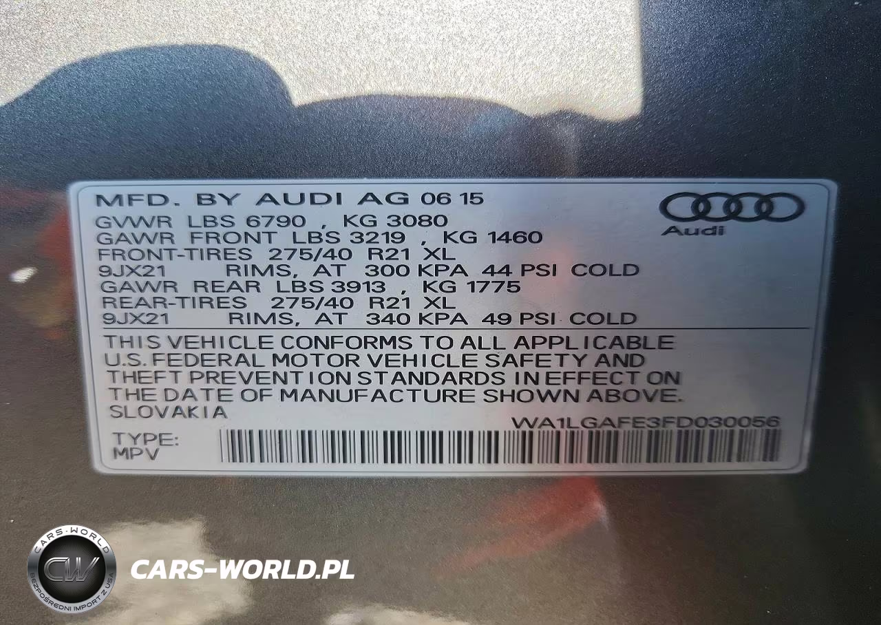 2015 Audi Q7 Premium Plus VIN:WA1LGAFE3FD030056 - 14