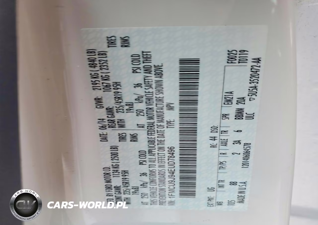 2014 Ford Escape Titanium VIN:1FMCU9J94EUD78496 - 13
