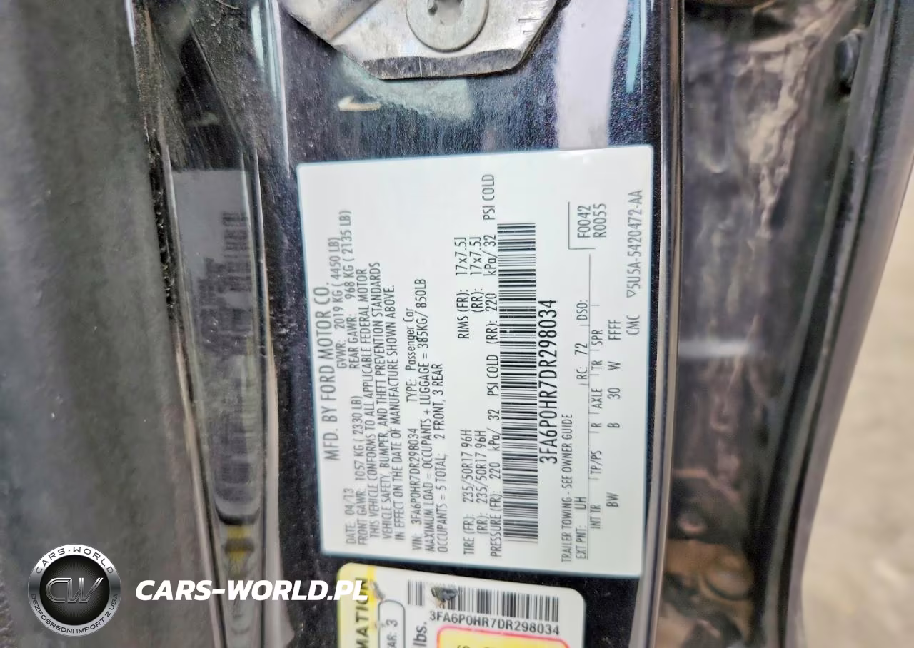 2013 Ford Fusion Se VIN:3FA6P0HR7DR298034 - 12