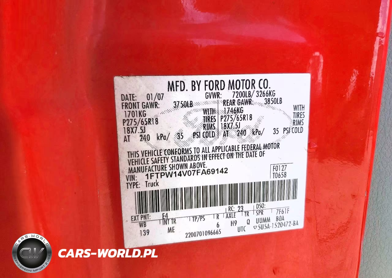 2007 Ford F150 Supercrew VIN:1FTPW14V07FA69142 - 12