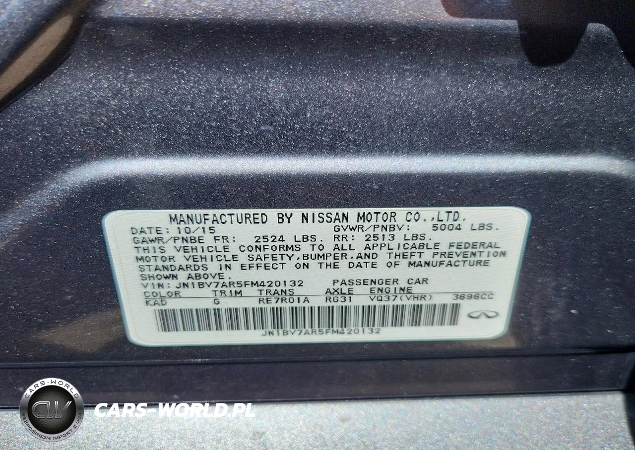 2015 Infiniti Q50 Premium VIN:JN1BV7AR5FM420132 - 12