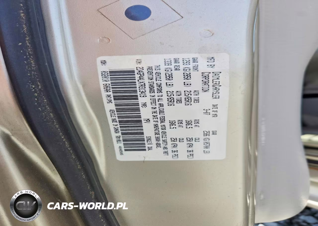 2007 Dodge Grand Caravan Sxt VIN:2D4GP44LX7R313419 - 13