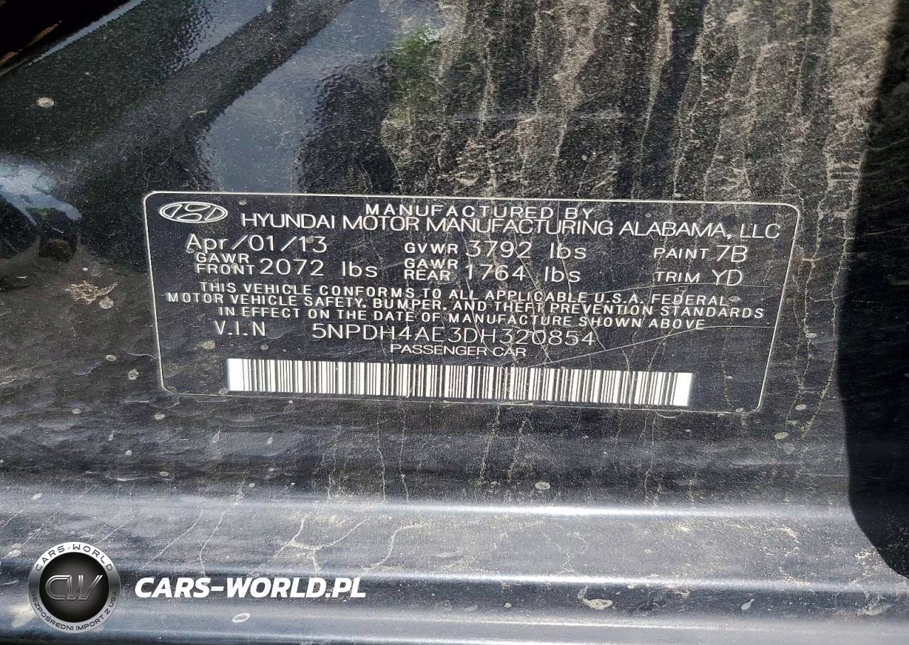 2013 Hyundai Elantra Gls VIN:5NPDH4AE3DH320854 - 12