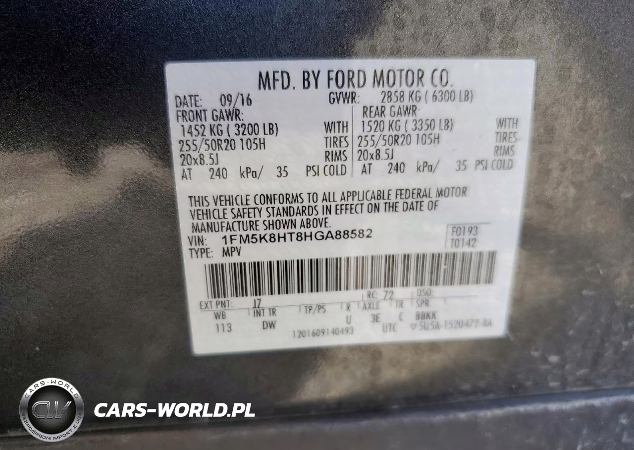2017 Ford Explorer Platinum VIN:1FM5K8HT8HGA88582 - 13